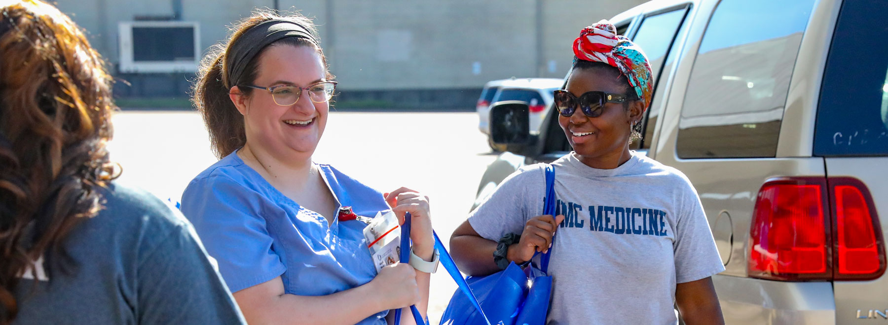 Volunteers at the EversCare Food Pantry